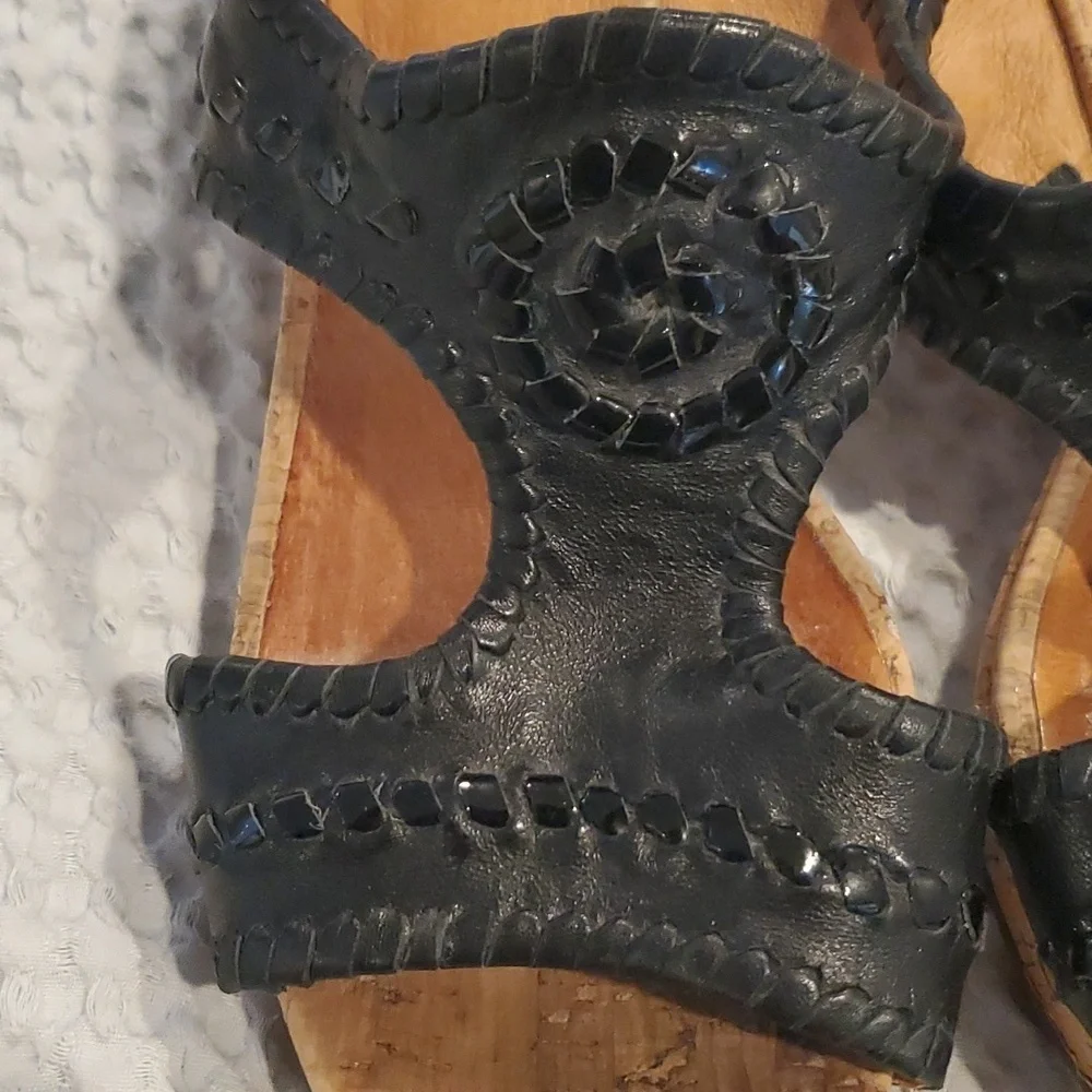 Jack Rogers black wedges size 9 (#1)